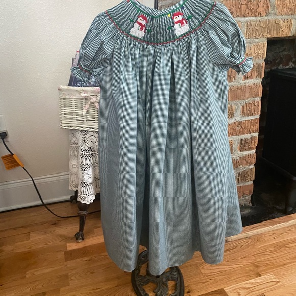 Wish Upon A Star Girls Smocked Christmas Dress size 5 - Picture 12 of 16